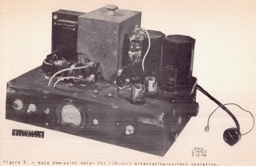 Figure 3 of NACA-TN-1215. NACA dew-poinst meter for 115-volt alternating current operation.